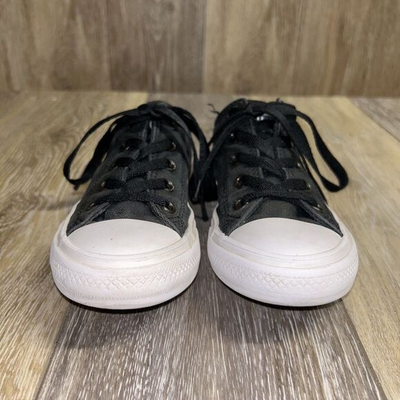 Converse Chuck Taylor II OX Low Top Youth US Size 1 Black Skate Shoes 150149C - Picture 3 of 11